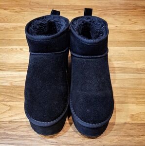 Dream Pairs Platform Black Suede Footwear Size 10 Black